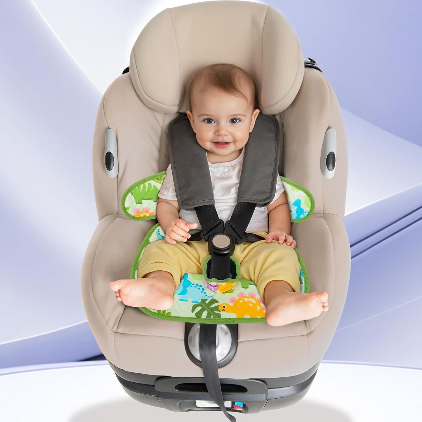 INFANZIA Dry Seat, Car Seat Protector Waterproof Carseat Liner Potty Training Toddlers, Baby and Infants, Piddle Pad for Carseats Strollers (Grey, 1 Pack