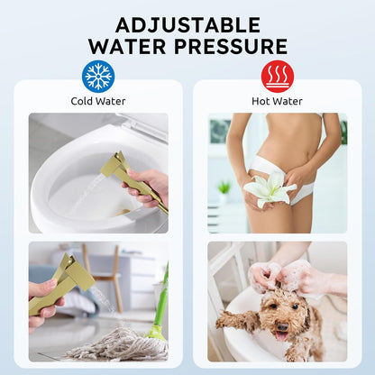 Arofa Handheld Bidet Sprayer for Toilet - 2 Pack Bidets Faucet for Existing Toilets Cloth Diaper Jet Sprayer, Stainless Steel Muslim Shower with Bidet Hose for Feminine Wash