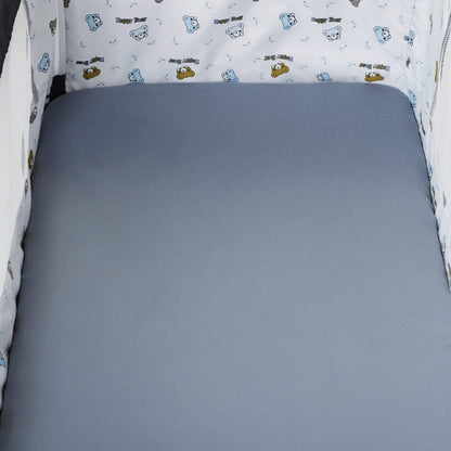 Bassinet Sheet Set 2 Pack Snug Fitted Bedside Sleeper Bassinet Sheets, Stretchy Ultra Soft, Unisex Boy Girl, Light Blue & Dinosaur