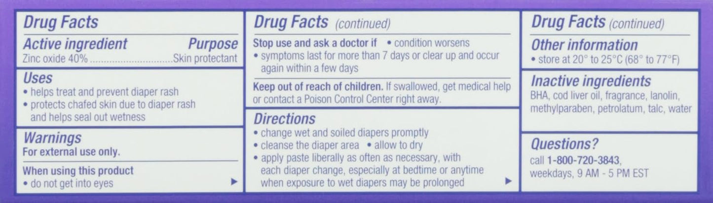Desitin Maximum Strength Baby Diaper Rash Cream with 40% Zinc Oxide, Travel Size, 1 oz (Pack of 6)