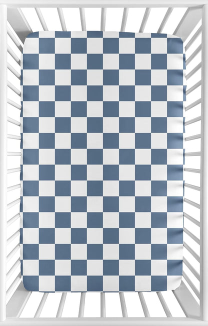Sweet Jojo Designs 2-Piece Baby Bassinet Sheets Set (Black/White Gingham Checkered Plaid) for Boy/Girl, Infant Newborn Nursery, Oval, Rectangle & Hourglass Mattress (Solid Onyx & Classic Checkerboard)