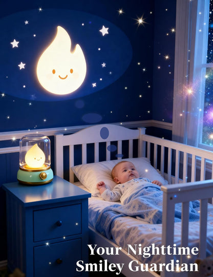 3pcs Cozy Campfire Nightlight Kits, Soothing Nature Sounds, White Noise Night Light for Baby Adult, Rechargeable, Cute Flame Lamp, Best Gift for Kids Bedrooms Camping Trips