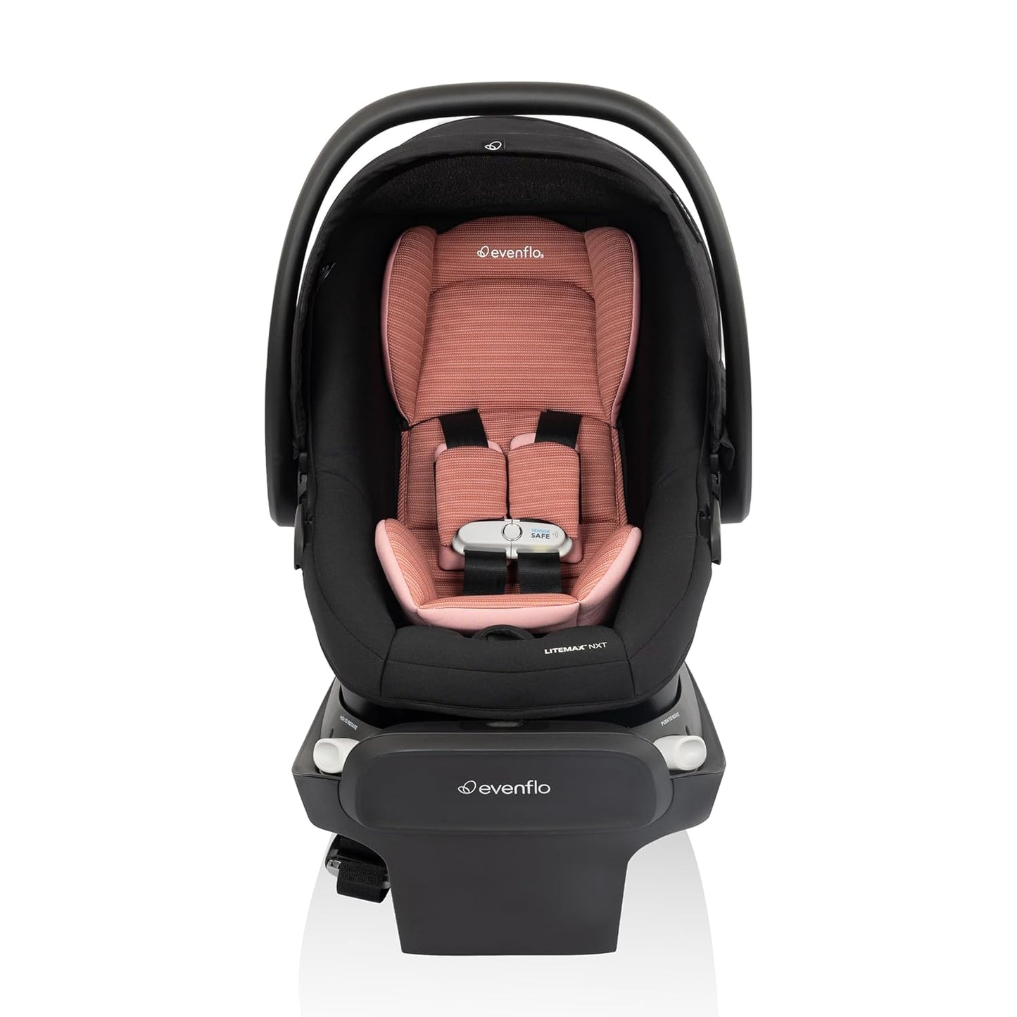Evenflo Revolve180 LiteMax NXT Rotating Rear-Facing Lightweight Preemie and Infant Car Seat 3-30lbs. with SensorySoothe. Easy Install with Base (Agate Purple)