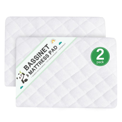 Waterproof Bassinet Mattress Protector, Fit for 19" x 33" KoolaBaby (3 in 1), Papablic, BabyBond, HARPPA and RICUTON Bedside, Ultra Soft Breathable, Washer & Dryer