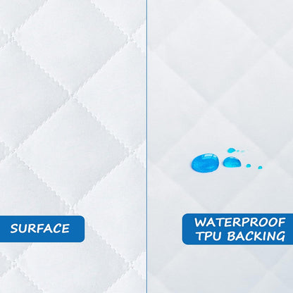 Bassinet Mattress Pad Cover Fit for Baby Delight/Mika Micky/Dream On Me Lotus/ANGELBLISS/KoolerThings (3 in 1) Bedside Sleeper, Waterproof Bassinet Mattress Protector Quilted Bassinet Sheets 2 Pack