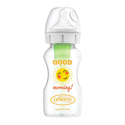 Dr. Brown’s Natural Flow® Anti-Colic Options+™ Wide-Neck Baby Bottles 5 oz/150 mL, with Level 1 Slow Flow Nipple, 4 Pack, 0m+
