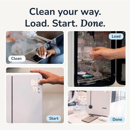 Wabi UVC LED Sanitizer & Dryer Ultra (White + Gunmetal Trim)