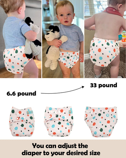 ALVABABY 12pcs Microfiber Inserts,Soft Cloth Diaper Liner,3-Layer Absorbent Inserts,Reusable for Baby Cloth Diapers 12T