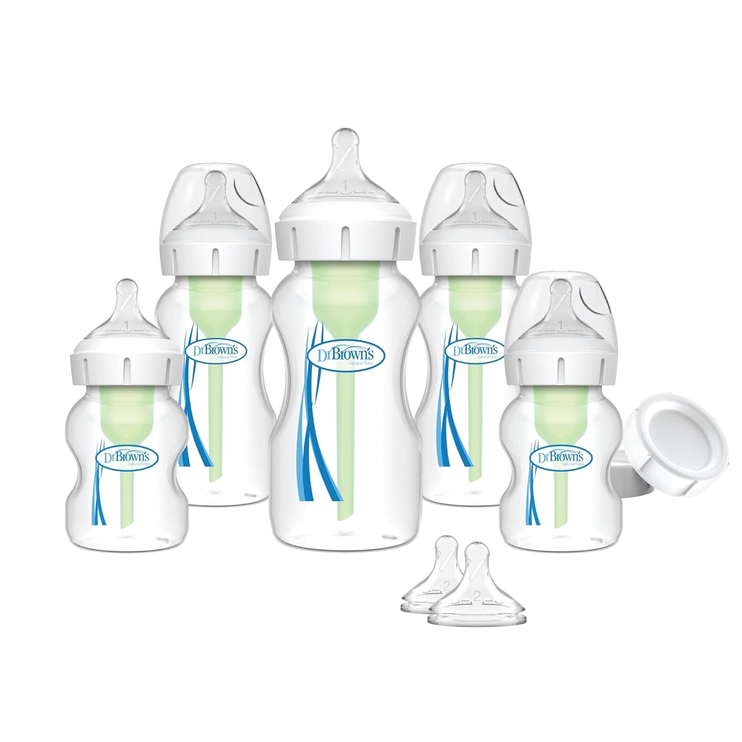 Dr. Brown's Breastfeeding Baby Bottles, Options+ Wide-Neck Breast to Bottle Feeding Set