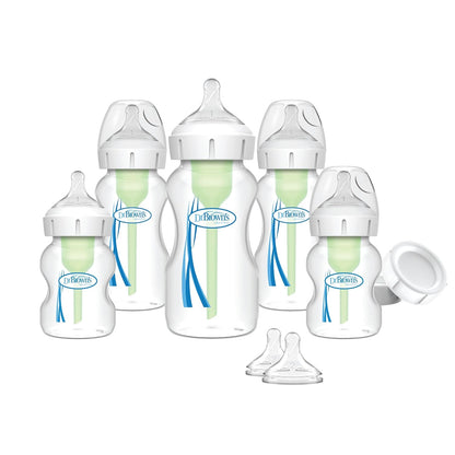 Dr. Brown's Breastfeeding Baby Bottles, Options+ Wide-Neck Breast to Bottle Feeding Set