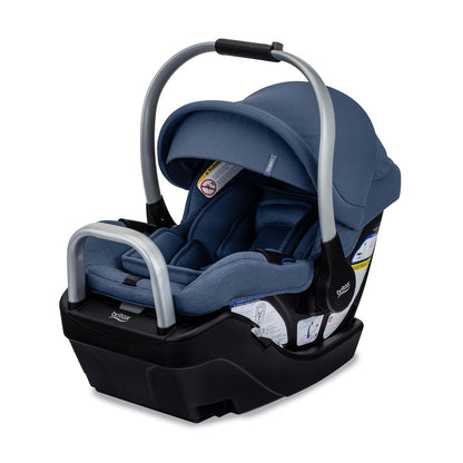 Britax Willow SC Infant Car Seat, Rear Facing Car Seat with Alpine Base, ClickTight Technology, RightSize System, Pindot Stone