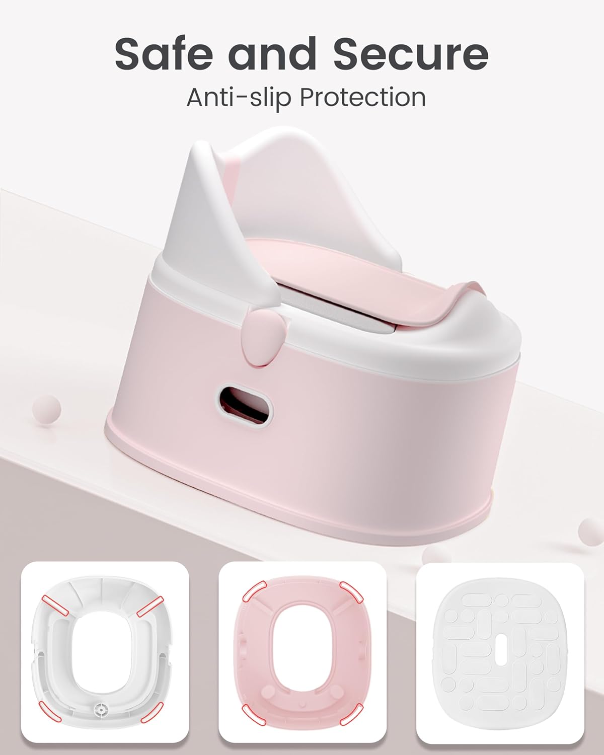 3-in-1 Toddler Potty Training Toilet for Boys and Girls with Soft Cushion Multi-use Baby Potty Chair for Toddlers 1-3 Training Potty Seat Toddler Toilet Baby Potty Training Seat with Step Stool