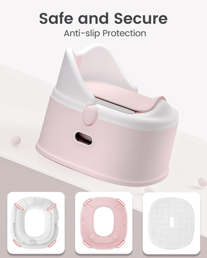 3-in-1 Toddler Potty Training Toilet for Boys and Girls with Soft Cushion Multi-use Baby Potty Chair for Toddlers 1-3 Training Potty Seat Toddler Toilet Baby Potty Training Seat with Step Stool
