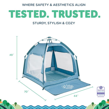 Baby Delight Go with Me Villa Portable Tent and Playard | Kids Tent and Playhouse | Indoor and Outdoor | Green Garden