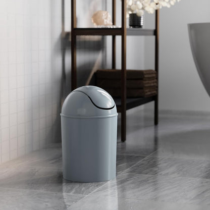 Umbra 1.25 Gallon Mini Waste Can with Removable Swing-Top Lid - Small Garbage Bin for Kitchen, Bathroom, Bedroom, Office - Compact Trash Can Fit Under Tables & Counters - Yellow