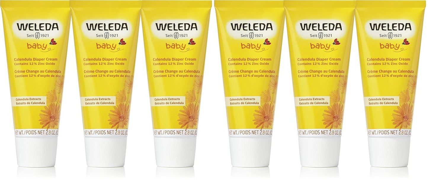 Weleda Baby Calendula Diaper Cream, 2.8 Fluid Ounce, Plant Rich Protection with Calendula, Chamomile, Sweet Almond Oil, Lanolin and Zinc Oxide