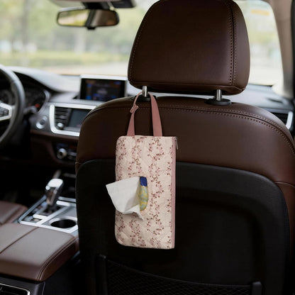 Quilted Baby Wipe Holder Quilted Wipe Pouch Portable Hanging Floral Wet Wipes Bag for Car, Stroller