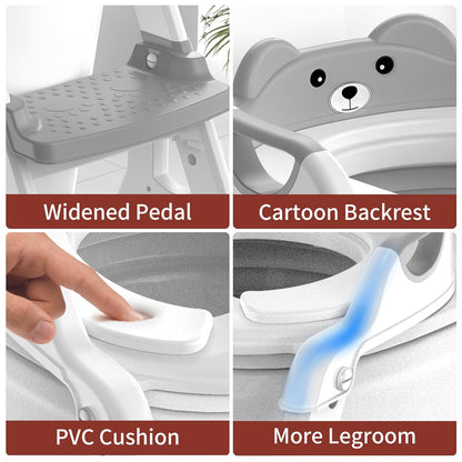Meulife Potty Training Seat, Upgrade 2 in 1 Potty Training Toilet for Toddler, Toddler Toilet Seat for Boys Girls with Support Bar, Anti-Slip Pad and Step Stool (Pink)