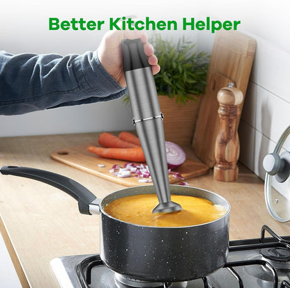 Turelar Immersion Blender Handheld Corded Hand Blenders Set 1100W, Trigger Variable Speed 5 in 1 Stick Emulsifier with Chopper, Whisk and Frother for Soup, Baby Food and Smoothies, Orange