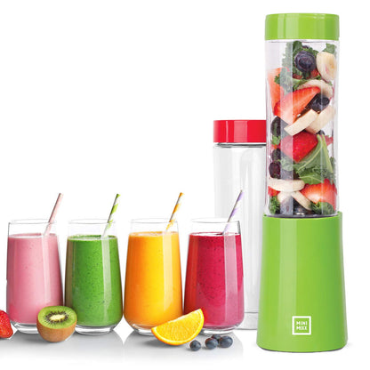 Euro Cuisine MM1R Personal Blender - Compact & Portable Smoothie Blender, Mini Blender Cup for Smoothies, Shakes, Baby Food,Single Serve Blender - Red