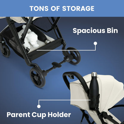 Delta Children Icon Ultra Compact Travel Stroller - Greenguard Gold Certified, Black
