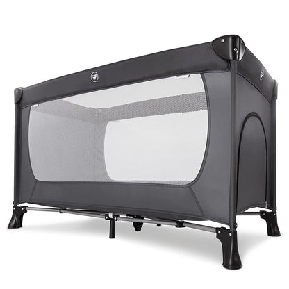 hauck Baby & Toddler Foldable Travel Cot and Portable Playpen, Dream N Play Plus, Grey
