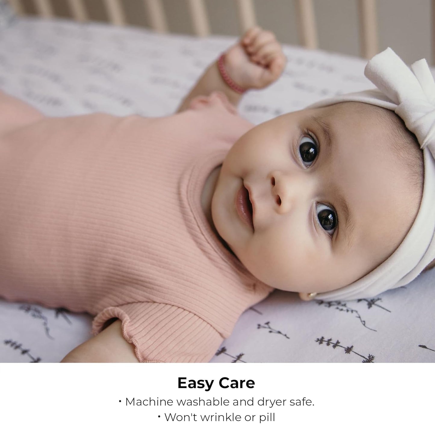 Ely's & Co. Pack N Play Fitted Playard Sheets - Breathable 100% Jersey Knit Cotton - Unisex Mini Crib Mattress Cover - Grey Sage Diamond - 2 Pack Set
