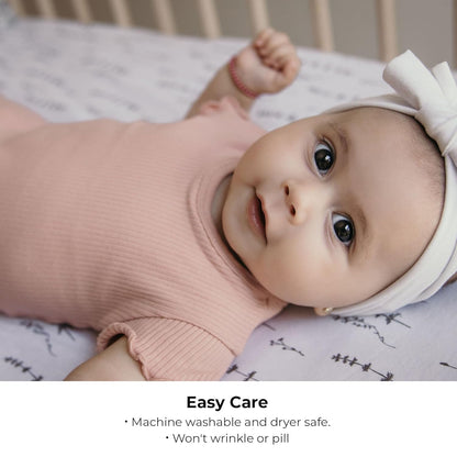 Ely's & Co. Pack N Play Fitted Playard Sheets - Breathable 100% Jersey Knit Cotton - Unisex Mini Crib Mattress Cover - Grey Sage Diamond - 2 Pack Set