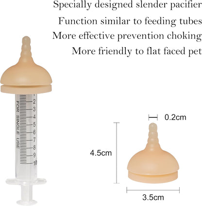 Doggiema Puppy Bottles,Silicone Feeding Nipple and Syringes for All Breed of Puppies and Other Animals Dongdong pet