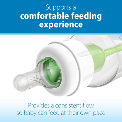 Dr. Brown’s Natural Flow Y-Cut Narrow Baby Bottle Silicone Nipple, Ideal for Thicker Liquids, 9m+, 100% Silicone Bottle Nipple, 6 Count