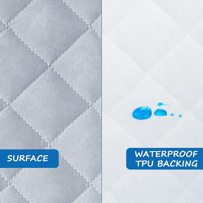 Bassinet Mattress Pad Cover Fit for Baby Delight/Mika Micky/Dream On Me Lotus/ANGELBLISS/KoolerThings (3 in 1) Bedside Sleeper, Waterproof Bassinet Mattress Protector Quilted Bassinet Sheets 2 Pack