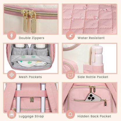 LOVEVOOK Diaper Bag Backpack Large Capacity Baby Bag with Portable Changing Pad, Multifunction Baby Travel Backpack