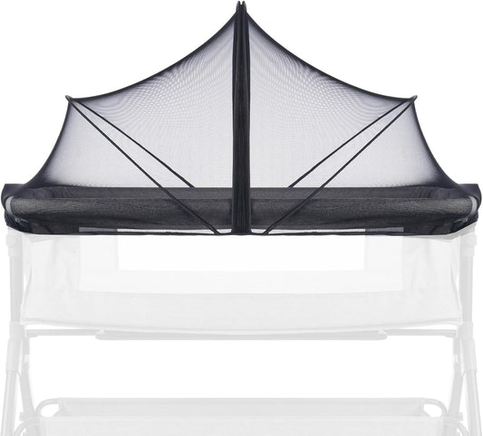 Bassinet Cover Mosquito Net for Babies to Keep Insects/Bugs/Cats Out, Toddler Bassinet/Bedside Sleeper/Crib Net with Two-Way Zippers & Storage Bag, Breathable Mesh Holes, White