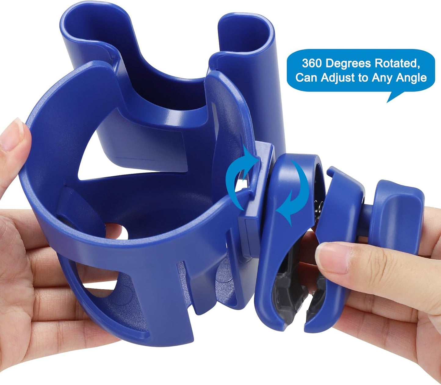 Accmor Universal Cup Holder, Stroller Cup Holder with Phone Holder, 360° Rotatable Large Caliber Designed Bottle Holder for Stroller, Bike, Wheelchair, Walker, Scooter