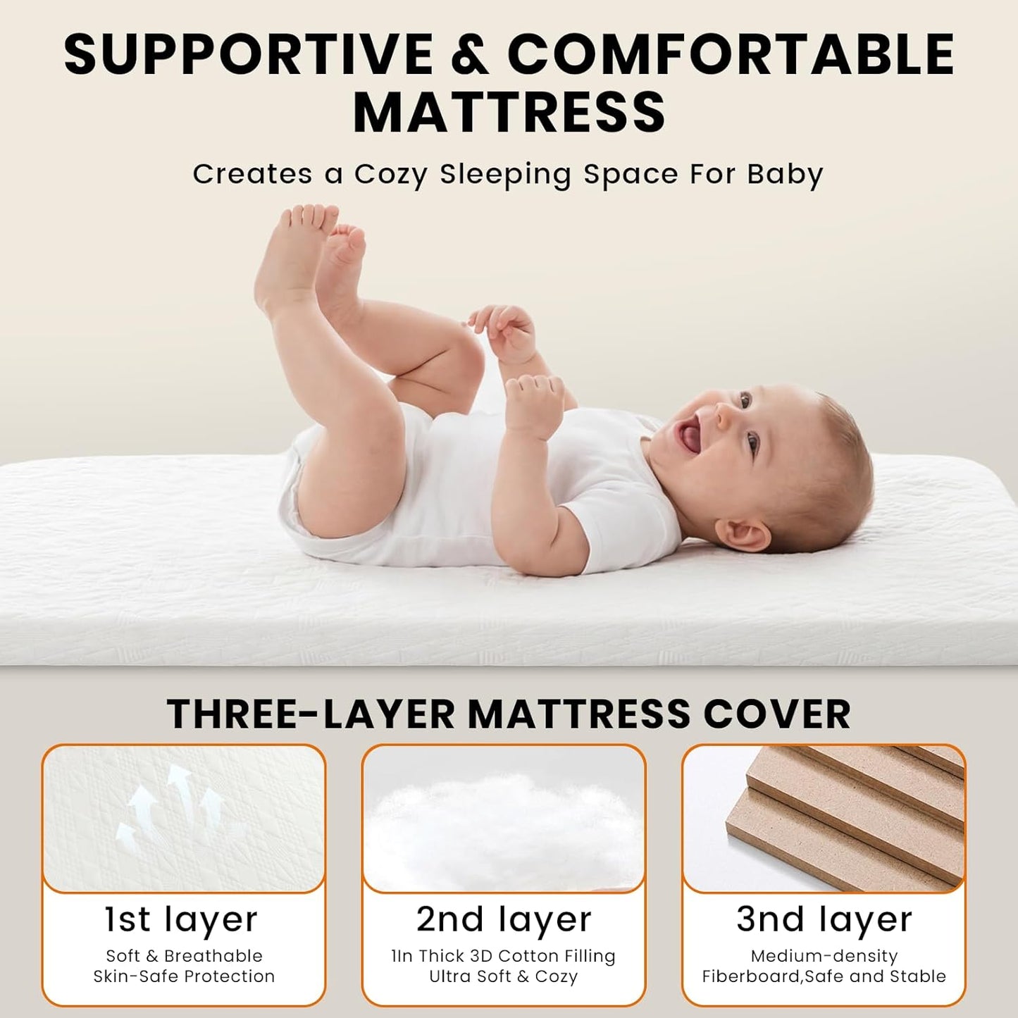 3 in 1 Baby Bassinet,Rocking Bassinets Bedside Sleeper with 6 Adjustable Heights,Breathable Full-Mesh,Comfortable Mattress & Lockable Wheels,Stable Rolling Portable Crib for Newborns(Gray) | Breathable Full Mesh, V-Shaped Structure