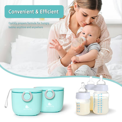 Termichy Baby Formula Dispenser, Portable Milk Powder Dispenser Container with Carry Handle and Scoop for Travel Outdoor Activities with Baby Infant, 8.8OZ, 0.55LB, 250g, 500ml (Pink)