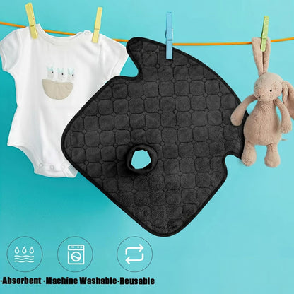 PandaEar 2 Pack Infant Car Seat Protector for Potty Training, Waterproof Piddle Pads Cover Car Seat & Stroller Protector for Babies & Toddlers, Machine Washable, Non-Slip Backing (Grey)