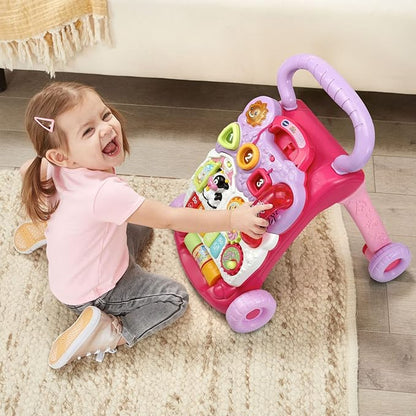VTech Sit-to-Stand Learning Walker (Frustration Free Packaging), Pink
