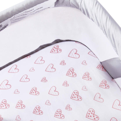 Bassinet Sheets Fit for Simmons Kids By The Bed City Sleeper Bassinet(Twins), Moses Basket and Hospital Bassinet, 100% Cotton, 2 Pack, Gray and White Print - Colors B