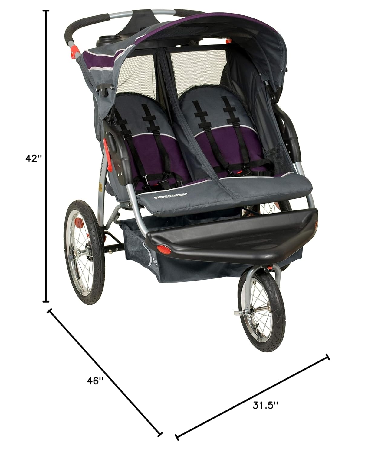Baby Trend Expedition Double Jogger, Elixer