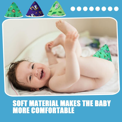 Cuffbow 12 Pcs Coral Velvet Pee Covers Strong Water Absorption Baby Boy Pee Shield Reusable Pee Cap Diaper Changing Accessory for Newborn Boy Gifts