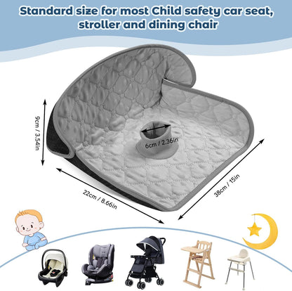 2 Pack Winter Car Seat Protector for Potty Training Piddle Pads Waterproof Carseat Protector for Baby Infant Toddler Machine Washable Liner for Child Safety Car Seat Stroller Dinner Chair (Black)