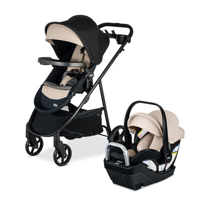 Britax Brook+ Modular Baby Stroller, Ultra-Lightweight Infant and Toddler Stroller with SafeWash Insert and 4 Ways to Stroll, Graphite Onyx