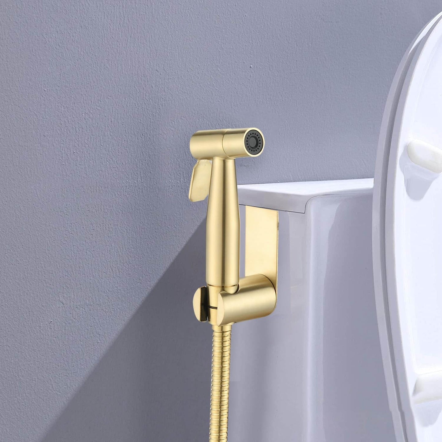 Sleek Brushed Gold Bidet Sprayer for Hygienic Toilet Cleaning & Cloth Diaper Spraying