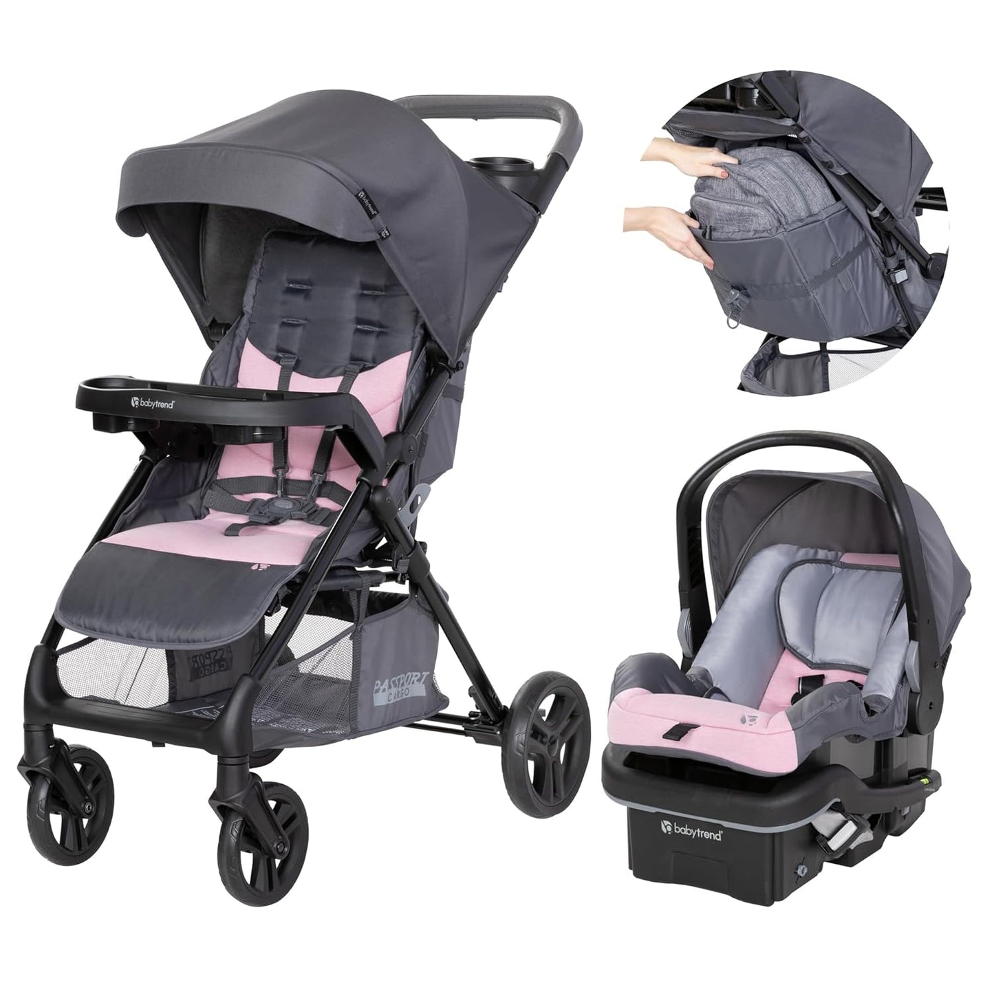 Baby Trend Sonar Cargo 3-Wheel Travel System, Desert Sage