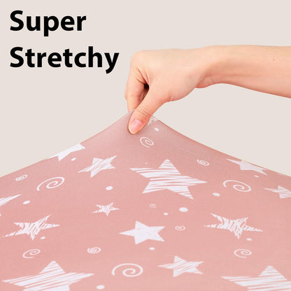 Baby Bedside Bassinet Sheets Girl, 33”x20” Compatible with Baby Delight Dream On Me & Most Rectangle Bedside Sleeper Bassinet Mattress, Super Soft Microfiber Pink Butterfly Flower