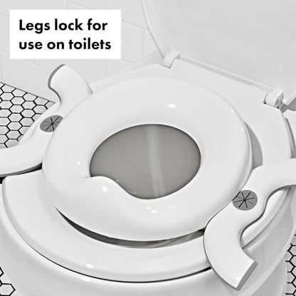 OXO Tot 2-in-1 Go Potty with Travel Bag | for Potty Emergencies at Home or on the go | Portable Toilet Training | Opens Quickly for Emergencies | for standalone use or on Grown-up Toilets