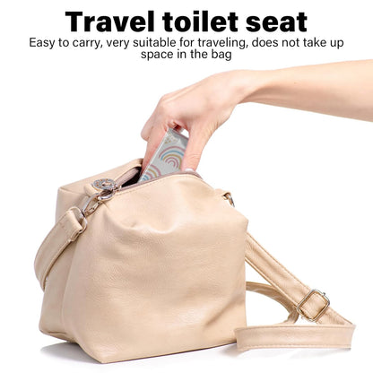 60 Pack Toilet Seat Covers Disposable, Extra Large Waterproof Toilet Cover for Toddlers & Adults, Individually Wrapped Travel Essential Portable Potty Training in Public Restrooms, Trip - Dinosaur