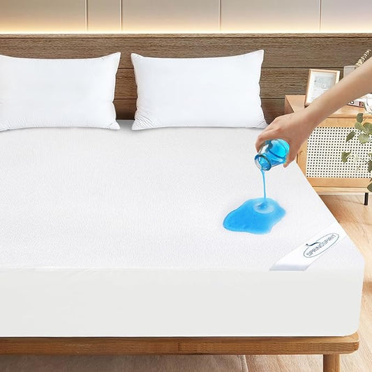 RV Bunk/Daybed/Cot Mattress Protector Cover 75x33 inch for Narrow Twin Camper Bed, 100% Waterproof & Absorbent and Noiseless Mattress Pad Protector, Machine Washable