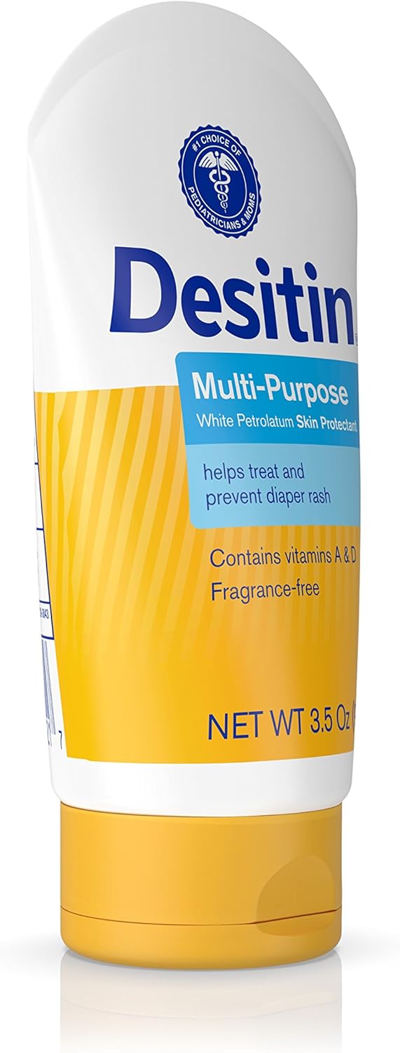 Desitin Multipurpose Adult & Baby Healing Ointment Tube with Petroleum Jelly for Treatment & Relief of Diaper Rash, Dry Skin, Chafing, & Minor Burns for Infants and Kids, FSA/HSA Eligible, 3.5 oz